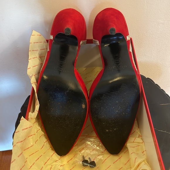 Sexy red lightning ⚡️ bolt pumps by Kathryn Amberleigh size 9.5 US - Picture 6 of 8